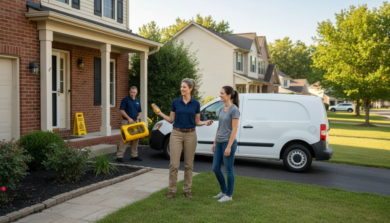 Residential water damage restoration in Chapin, IL